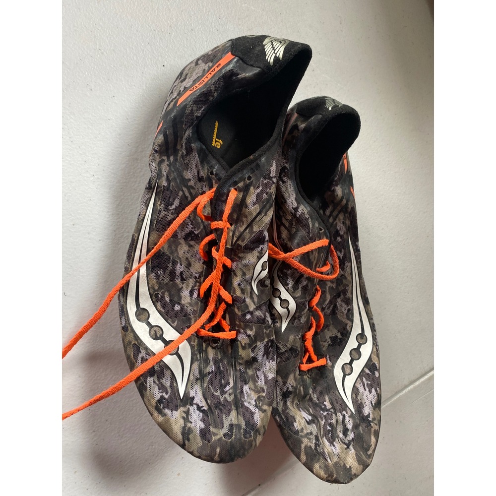 Saucony Ballista Mens 11 Track Field Spikes‎ Camo Orange Racing Shoes 60682-20